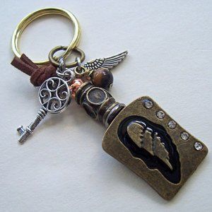 Hand Made Angel Wing Key Charm